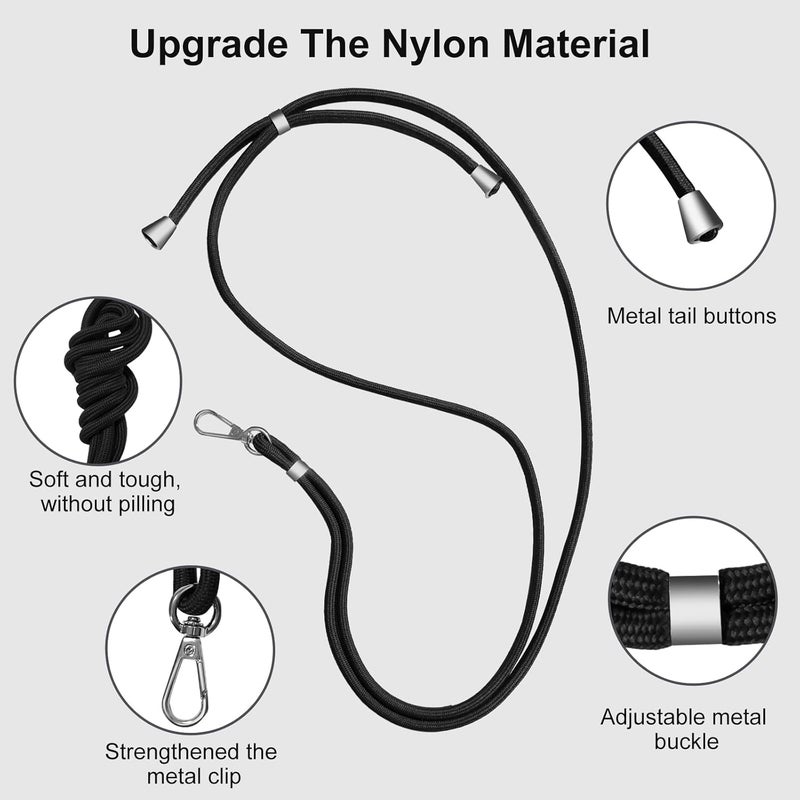 Meliya Phone Lanyard for Phone Case Adjustable Phone Strap Set for All Phone Case Universal Phone Neck Strap and Wrist Strap for Phone, Not Includes Phone Case - Image 2