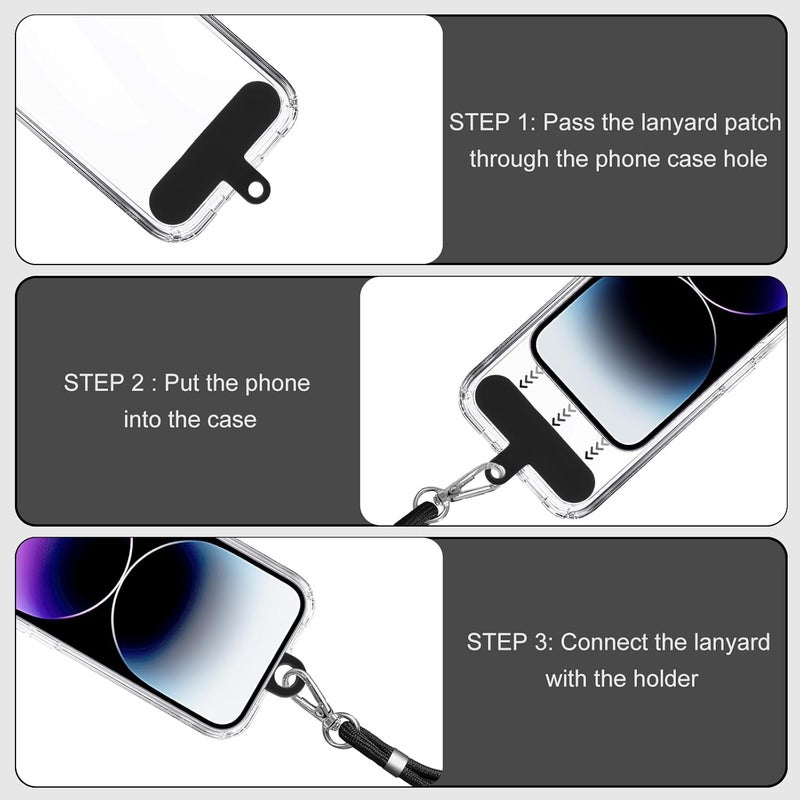 Meliya Phone Lanyard for Phone Case Adjustable Phone Strap Set for All Phone Case Universal Phone Neck Strap and Wrist Strap for Phone, Not Includes Phone Case - Image 5