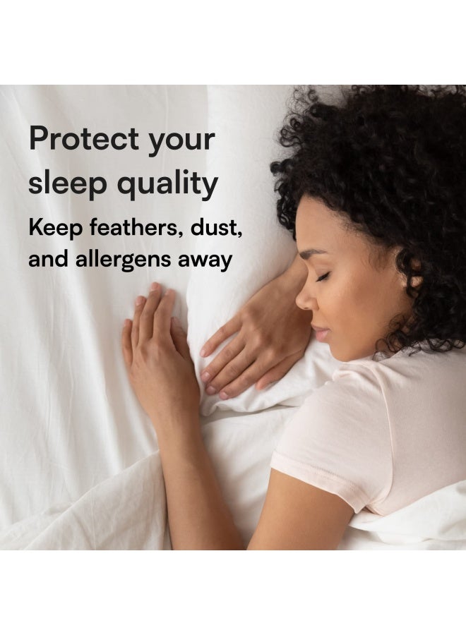 Niagara 4 Pack Of Pillow Protectors With Zipper Standard Size Effective Dust Protection Quiet Stay In Place Pillow Covers Breathable Case For Pillow Lifespan Extention 20X26 Inches  - Image 5
