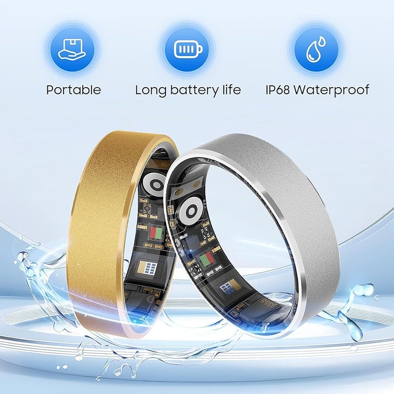 Arabest Smart Ring Health Tracker，Sleep, Exercise & Health Monitoring, iOS/Android Compatible, IP68 Waterproof, No Subscription, 5-Day Battery Life for Women & Men (Rose Gold, 7) - Image 4
