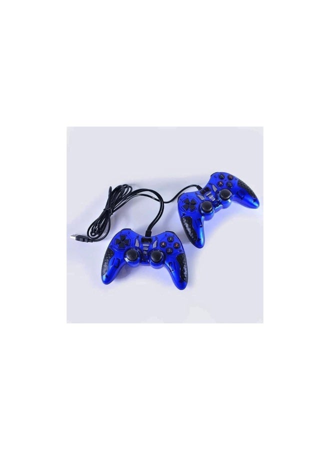 USB Wired Double Gamepad Controller with Turbo & Vibration for PC & Laptop – 1.5m Cable  - Image 2