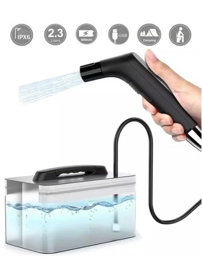 Portable Electric Bidet shattaf with 1.2m Hose and 2.3L Container - Rechargeable, Compact, and Versatile Personal Hygiene Solution for Travel, Home, Baby Care, Camping, and More - Image 1