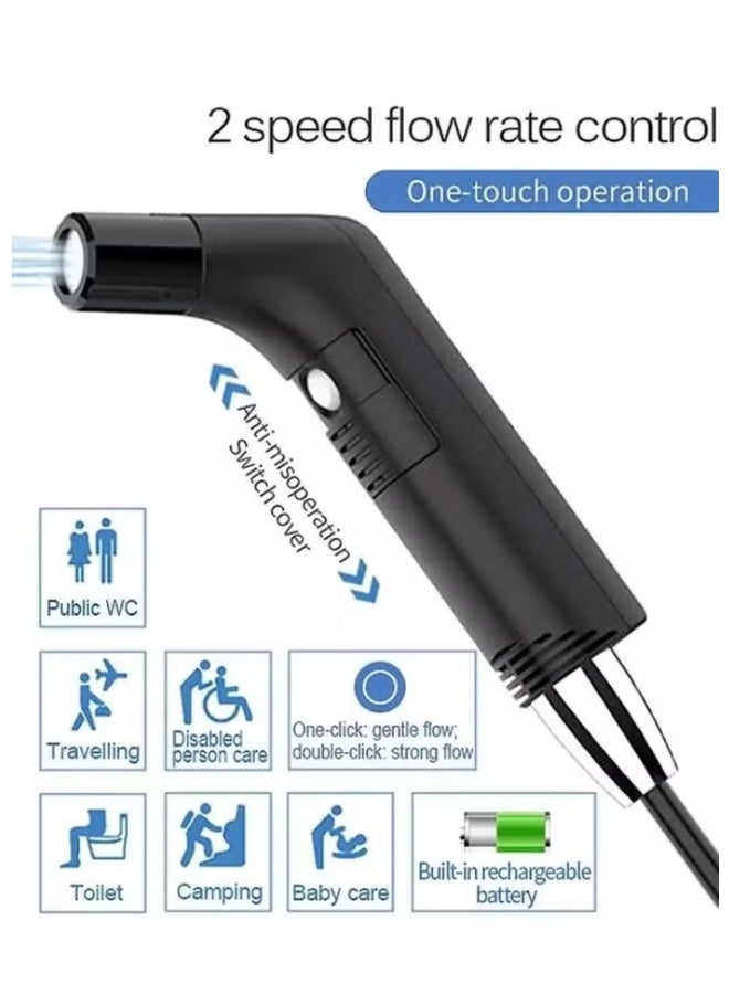 Portable Electric Bidet shattaf with 1.2m Hose and 2.3L Container - Rechargeable, Compact, and Versatile Personal Hygiene Solution for Travel, Home, Baby Care, Camping, and More - Image 3