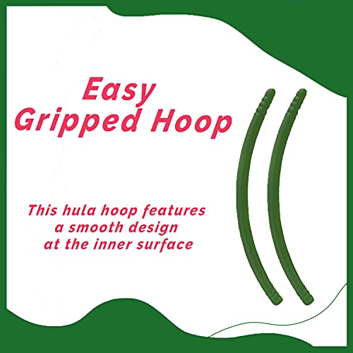 Toy Cloud Hoola Hoop Adults Exercise Classic Colour Interlockable Pieces Hula Hoop for Kids Girls Women Fitness Rings Adjustable 3 Size 17-27 Inch (Green) - Image 5