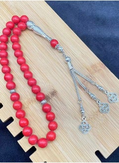 Generic Muslim Islamic Arabic Rosary Prayer Beads Tasbih Bracelet 33 Beads 12mm Silver Tassels Exquisite Handmade Birthday Gift Eid Ramadan Gift  - Image 5