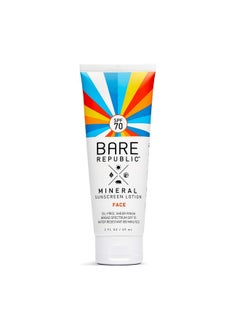 bare republic Mineral Sunscreen Spf 70 Sunblock Face Lotion, Enriched With Antioxidant-Rich Hydrators, 2 Fl Oz  - Image 1
