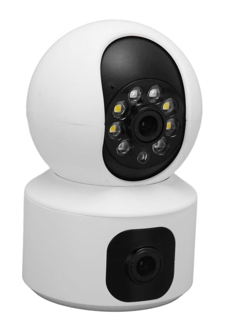 Generic - WiFi Security Camera, Storage Card Storage Dual Lens Indoor Surveillance Camera Motion Detection 100‑240V for Pet for Home - Image 1