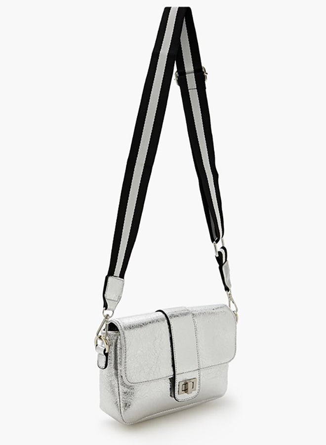 FOREVER 21 Metallic Flap Top Crossbody Bag - Image 2