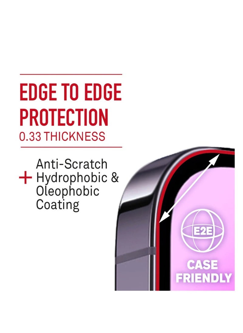 ELTRAZONE iPhone Tempered Glass 3 Pack Clear Screen Protector Set For iPhone 14 Pro Max 6.1 Inch Anti-Spy Tempered-Glass, Scratch Resistant iPhone Glass Full-Coverage Glass (Clear, iPhone 14) - Image 3