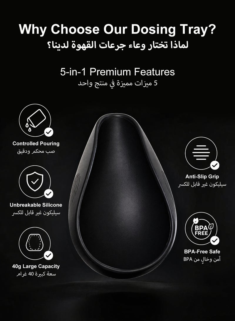 طقم صينية توزيع الإسبريسو مع بخاخ RDT لحبوب القهوة، صينية سيليكون لتحضير القهوة، بخاخ ترطيب حبوب البن، إكسسوارات القهوة وأدوات الباريستا - Image 5