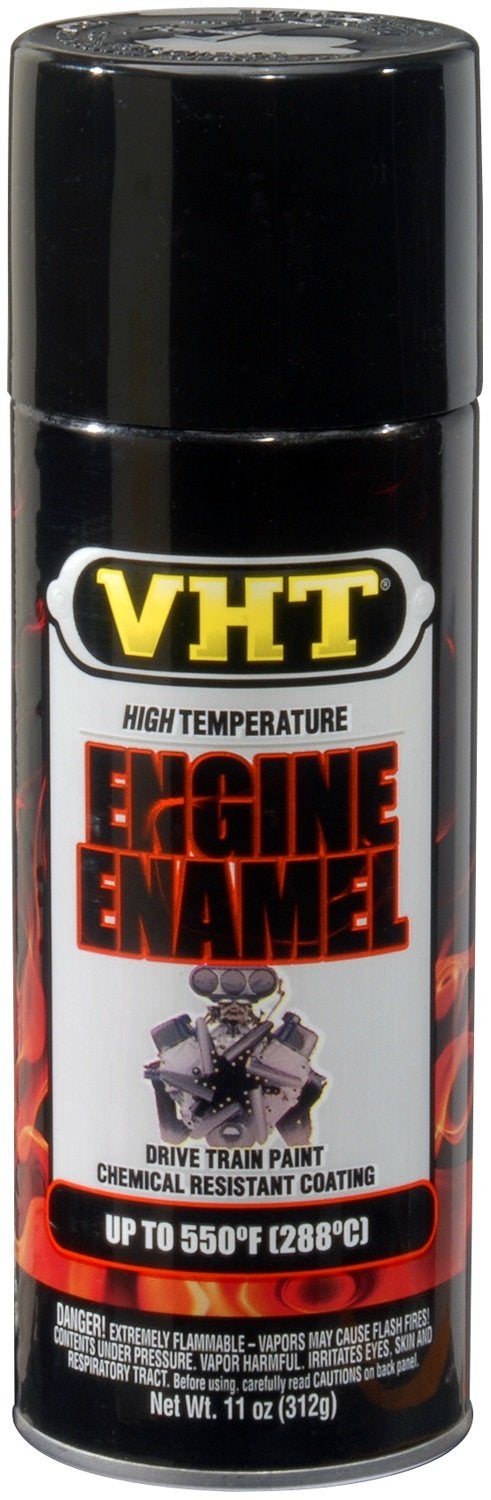 VHT SP124 550 Engine Enamel High Heat Spray Paint Gloss Black 11 oz Aerosol Can