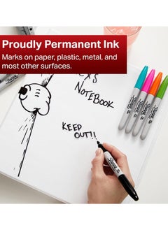 Sharpie 4-Piece Neon Permanent Marker Set Multicolour  - Image 2