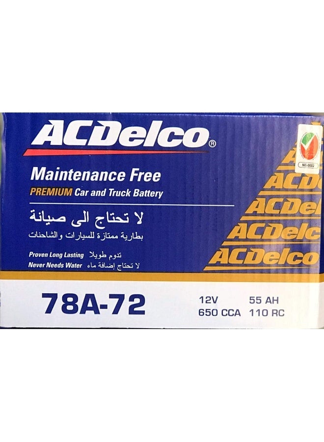 ACDelco Car Battery, 78A-72 - Image 1