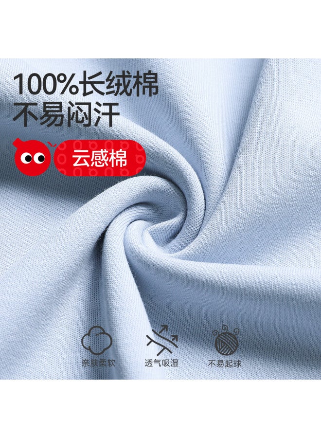 Hodo Kids New Boys' Pajamas Spring Autumn 100% Cotton Children's Homewear Pure Cotton Big Boys' Set