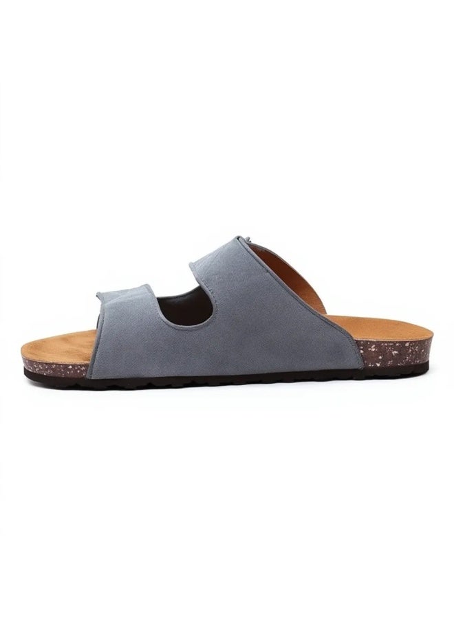 Stylish men's slippers with a modern and comfortable design – genuine leather and non-slip orthopedic sole, available in various sizes and colors. - Image 3