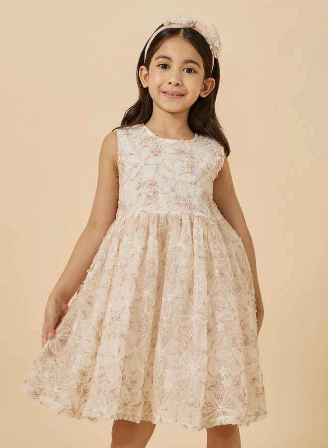 Styli Floral Fit-and-Flare Dress