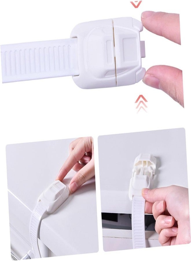 Prostuff.in Cabinet Locks for Babies Child Safety Strap Locks No Drill Multi-Use Adhesive Straps Locks Latches Baby Proofing Cabinet Locks for Furniture Kitchen Drawer Door Fridge Oven Toilet ,Green 2 Pcs - Image 4