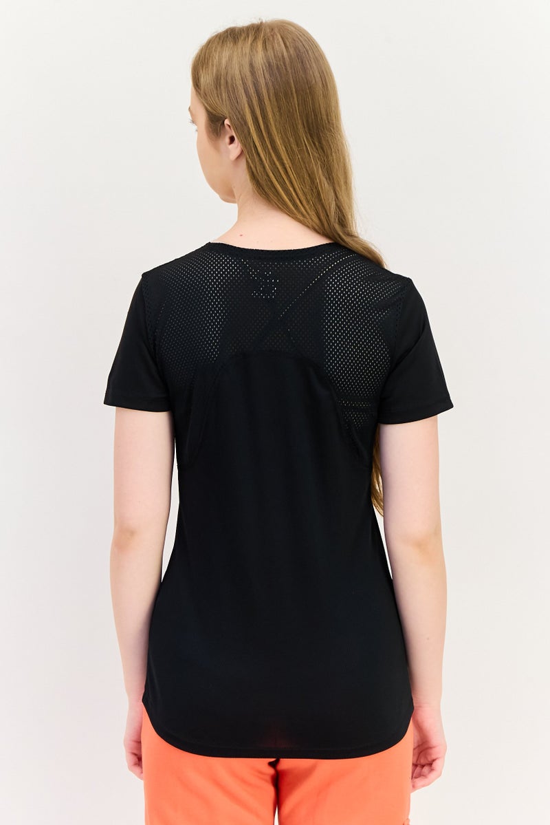 Nike Women Dri Fit Short Sleeve Running T-Shirt, Black - Image 3