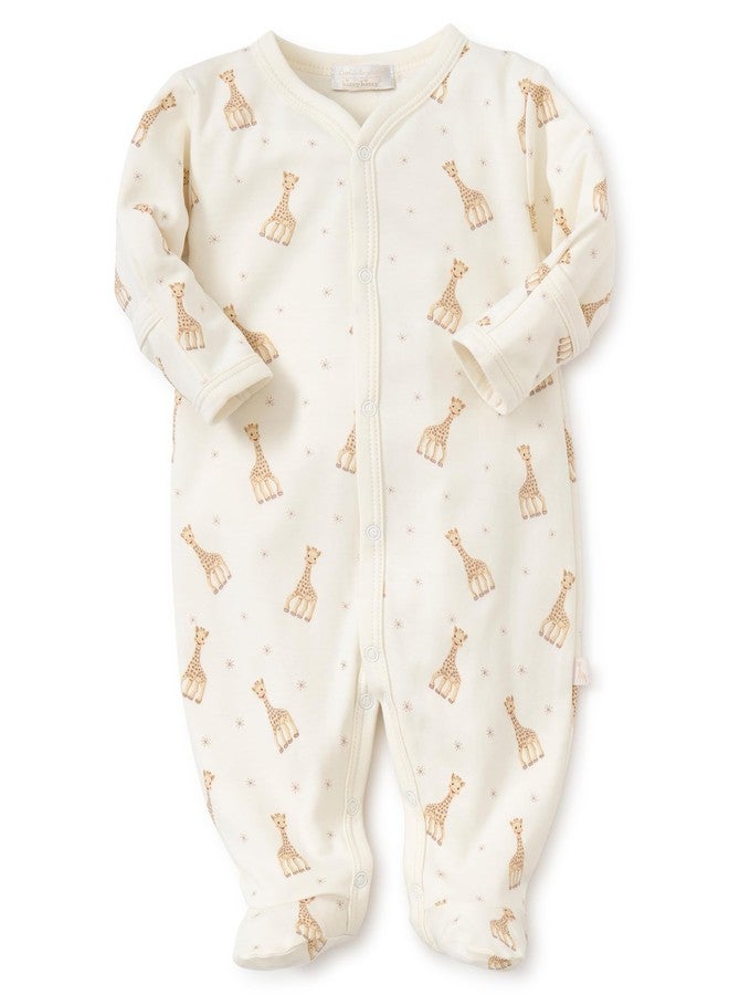 Kissy Kissy Kissy Kissy Baby Boys Sophie La Girafe Print Footie, Beige, 0-3 - Image 1