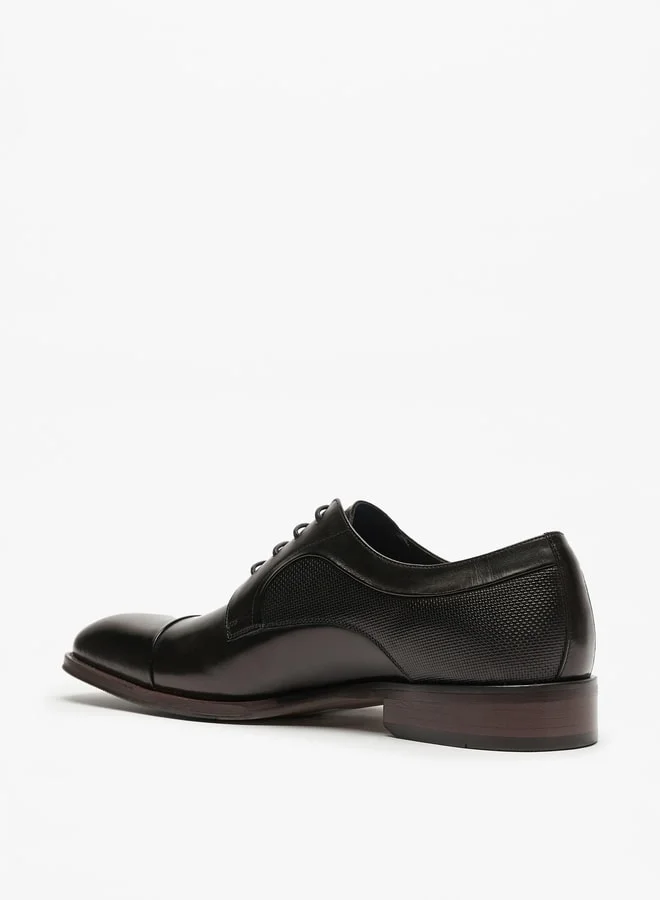DUCHINI Men Leather Lace Up Derby Shoes