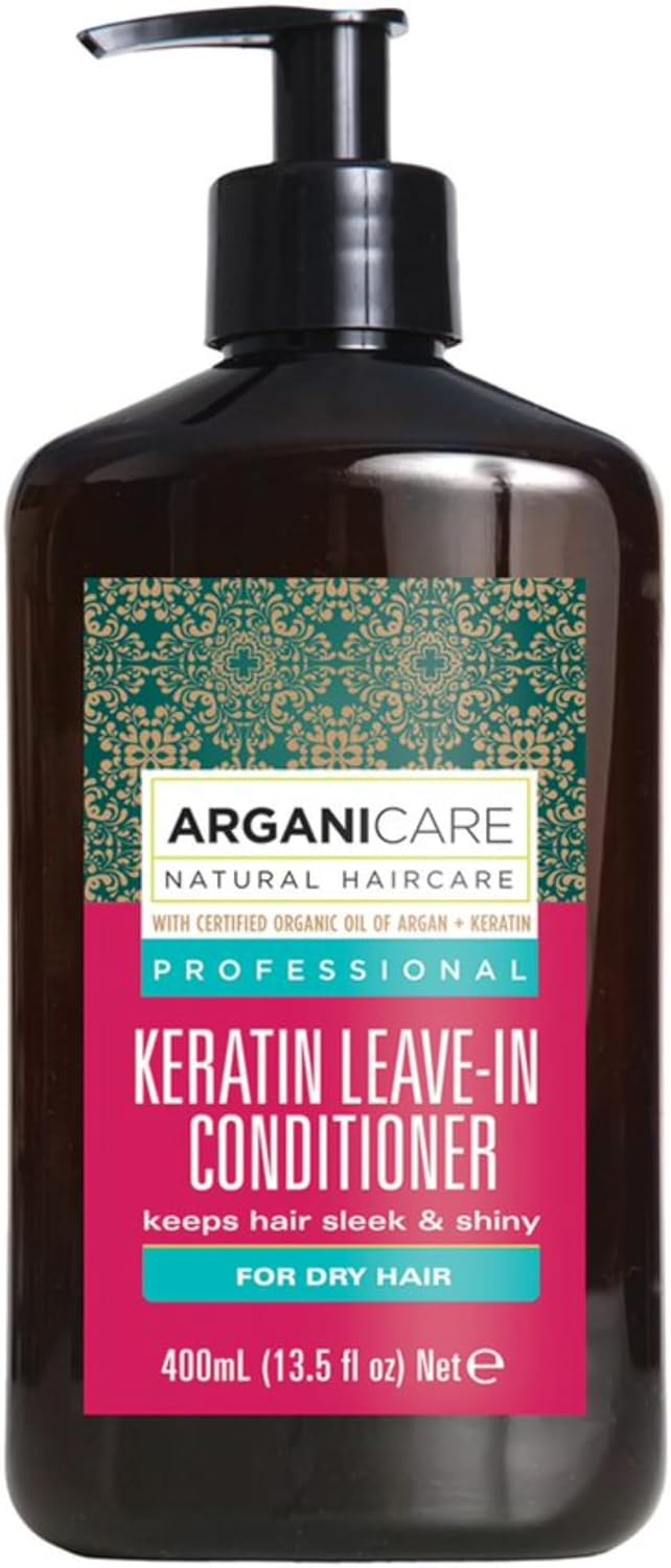 Arganicare Keratin Range NORINSE REPAIR TREATMENT With Organic Keratin Regenerates hair strength and structure Restores Vitality High hydration All hair types 400mL