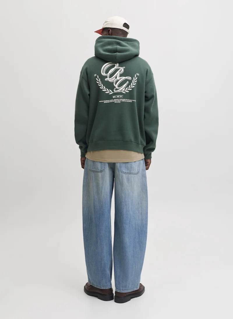 جاك اند جونز Graphic Pullover Hoodie
