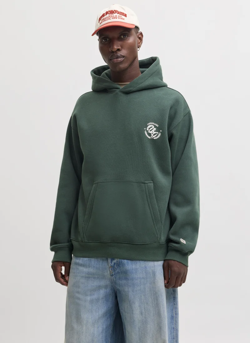 جاك اند جونز Graphic Pullover Hoodie
