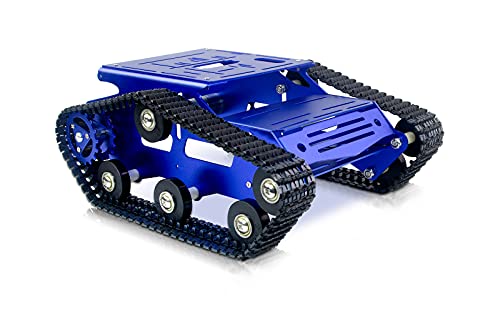 XiaoR Geek Robot Smart Car Chassis Kit Full Aluminum Alloy Tank Mobile Platform with 2WD Motors for ArduinoRaspberry Pi Robot Projects - Image 1