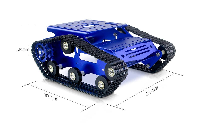 XiaoR Geek Robot Smart Car Chassis Kit Full Aluminum Alloy Tank Mobile Platform with 2WD Motors for ArduinoRaspberry Pi Robot Projects - Image 3