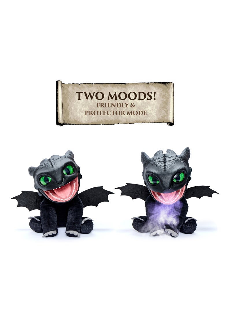 How to Train Your Dragon دمج ووركس كيفية تدريب تنينك الحقيقي توثلس دمى تفاعلية | لعبة محشوة تفاعلية | لعبة ناعمة | 50+ مجموعة من الأصوات والحركات! | حركة رأس كاملة وجفون متحركة | أصوات وزمجرات واقعية | هدية للأطفال والبالغين - Image 4