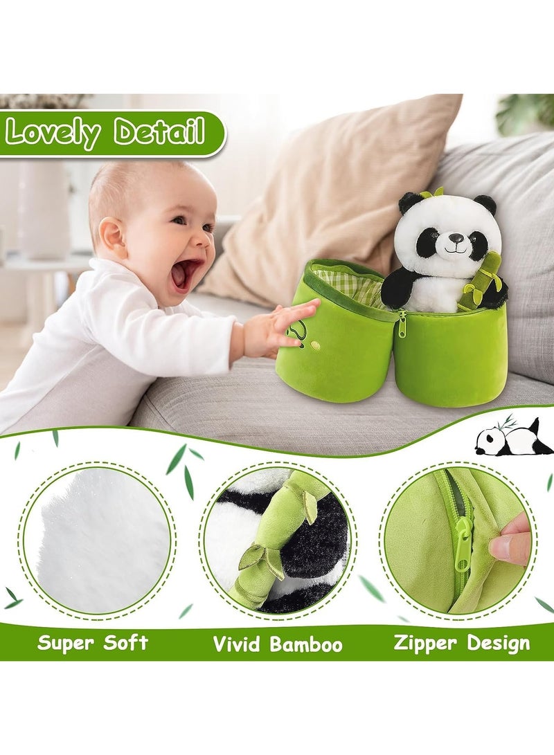 CMGTYYD Panda bamboo plush toy, cute panda bamboo is both a plush doll and a pillow, suitable for children's birthday gifts - Image 5