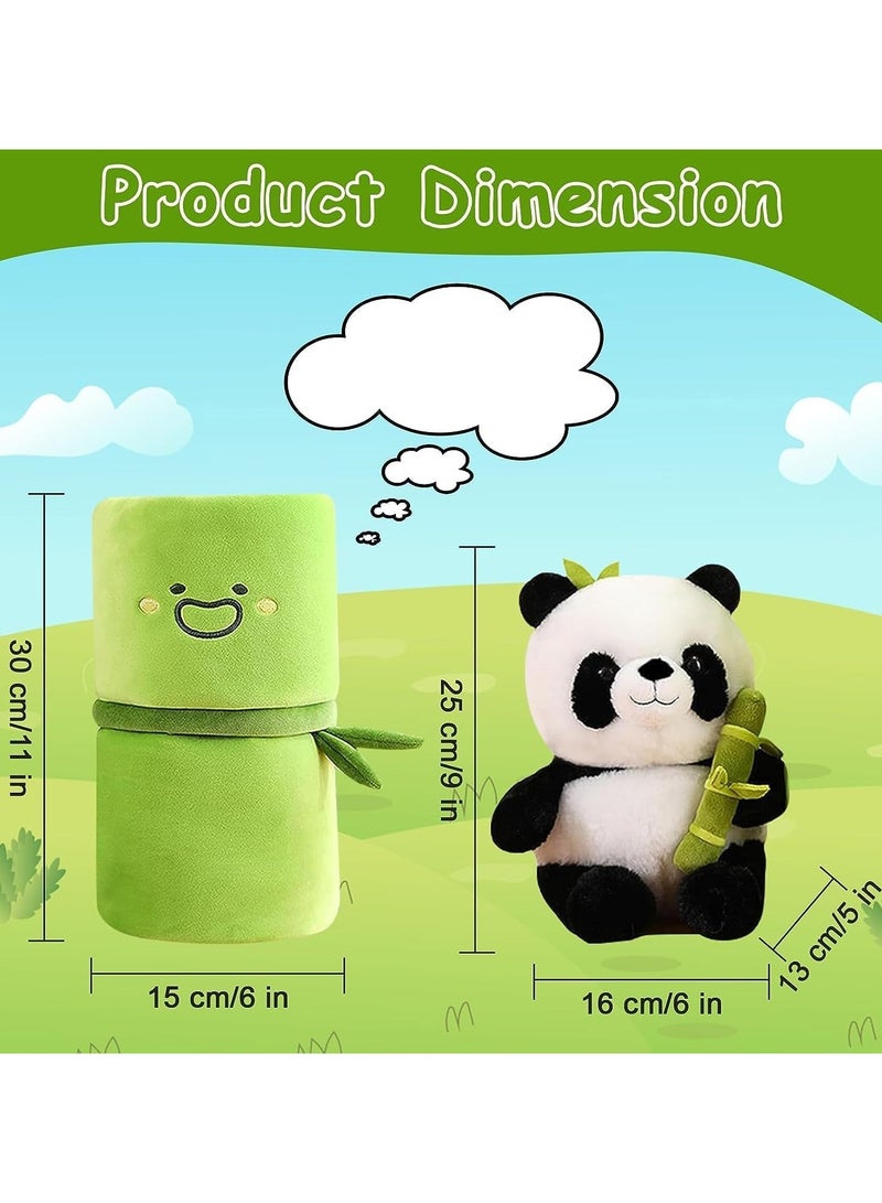 CMGTYYD Panda bamboo plush toy, cute panda bamboo is both a plush doll and a pillow, suitable for children's birthday gifts - Image 2