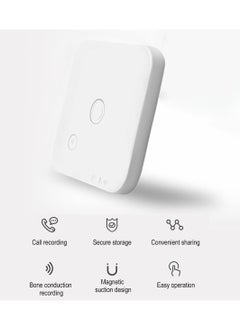 Smart Voice Recorder Voice Activated Recorder With App Microfono Espia Phone Recording Device Bone Conduction Sensing Recording Wireless Data Transmission For Meeting Lectures Interview.