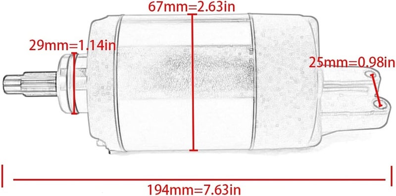 DEMULAX Electrical Engine Starter Motor for TRX400FW and TRX450ES - Image 2