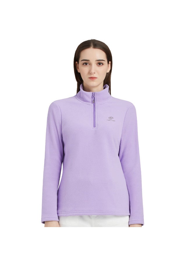 سترة خارجية من الف fleece للنساء، مريحة ولطيفة على البشرة، قمة طويلة الأكمام بتصميم عصري وأنيق لفصول الربيع والخريف والشتاء لتوفير الدفء في الطقس البارد - Image 2