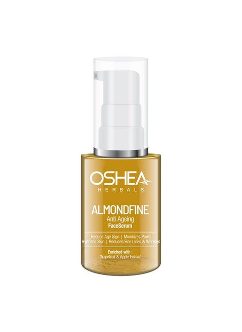 Almondfine Anti Ageing Face Serum For Normal Skin Type Removes Fine Lines & Wrinkles With Skin Hydration Infused With Grapefruit & Apple Extracts 30Ml