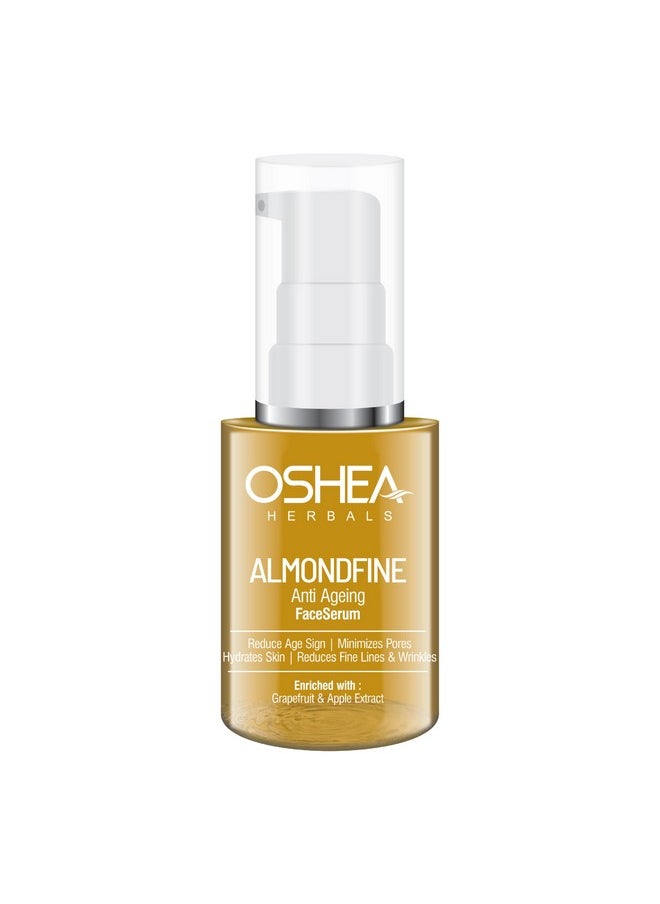 OSHEA Herbals - Almondfine Anti Ageing Face Serum For Normal Skin Type Removes Fine Lines & Wrinkles With Skin Hydration Infused With Grapefruit & Apple Extracts 30Ml - Image 1