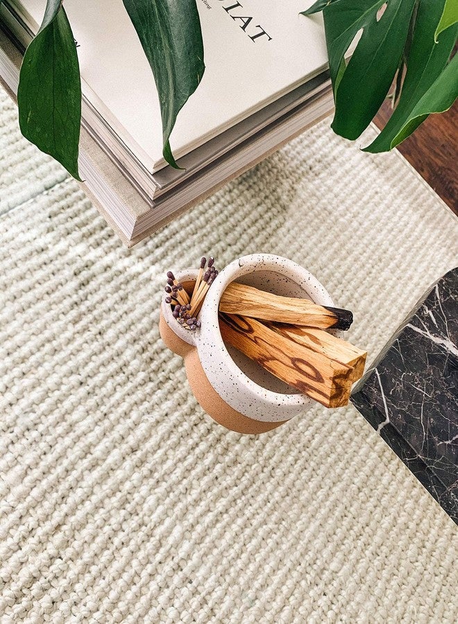 Bursera Terracotta Ceramic Bowl, Tree Planted with Every Order, Decorative Bowl with Side Slot for Matches, Smudging Burn Bowl for White Sage, Palo Santo, Matchstick Holder, Form for Candles - Image 5