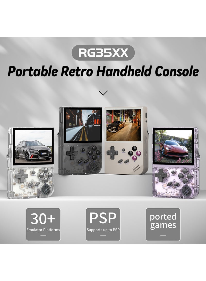 ANBERNIC  - RG35XX 2024 New Version Retro Handheld Game Console, Upgraded Chip, Linux System 3.5-Inch IPS Screen Built-in 128G TF Card and 13000+ Classic Games, Support HDMI TV Output (White 128G) - Image 1