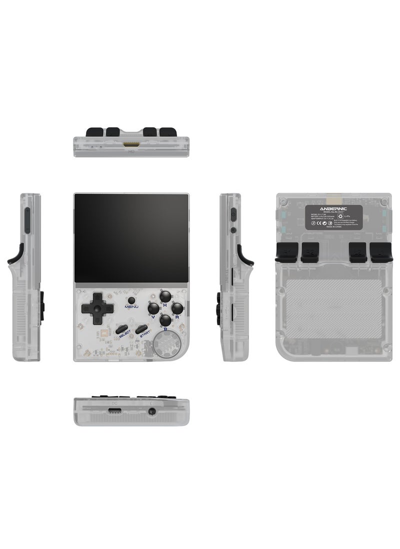 ANBERNIC  - RG35XX 2024 New Version Retro Handheld Game Console, Upgraded Chip, Linux System 3.5-Inch IPS Screen Built-in 128G TF Card and 13000+ Classic Games, Support HDMI TV Output (White 128G) - Image 1