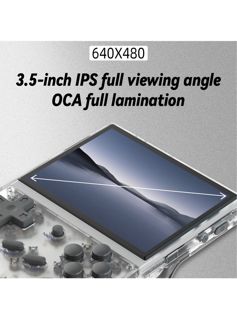 ANBERNIC  - RG35XX 2024 New Version Retro Handheld Game Console, Upgraded Chip, Linux System 3.5-Inch IPS Screen Built-in 128G TF Card and 13000+ Classic Games, Support HDMI TV Output (White 128G) - Image 1