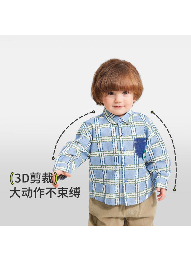Baby Plaid Shirt Boys Spring Shirt Children Stylish Jacket Infant Spring Outfit Trendy Girls - Image 4