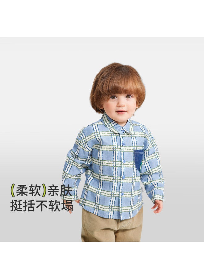 Baby Plaid Shirt Boys Spring Shirt Children Stylish Jacket Infant Spring Outfit Trendy Girls - Image 5