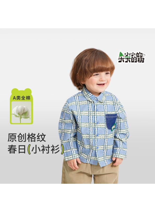 Baby Plaid Shirt Boys Spring Shirt Children Stylish Jacket Infant Spring Outfit Trendy Girls - Image 2