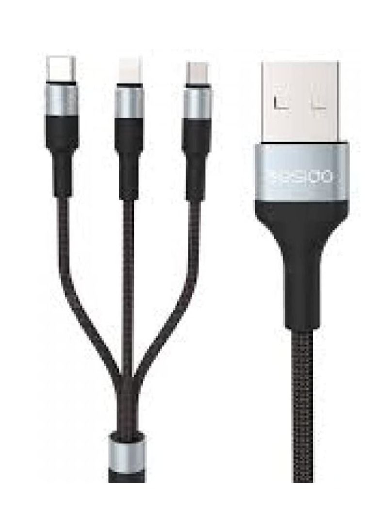 Yesido 3In1 Cable For Lightning & Micro And Type C - Image 2