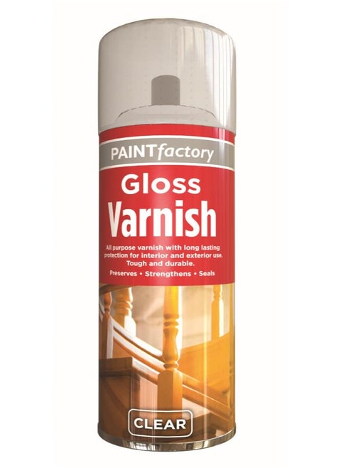 Rapide Paint Factory Clear Gloss Varnish Spray Aerosol 250ml