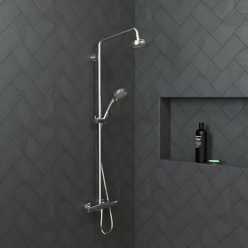hansgrohe Croma 100 Classic Easy Install 5-inch Handheld Shower Head Classic 3 Full, Pulsating Massage, Intense Turbo 04072000 - Image 2