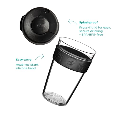 KeepCup Original, Lightweight Plastic Reusable Coffee Cup with Splashproof Sipper Lid - Large 16oz/454ml - Moonshine - Image 3