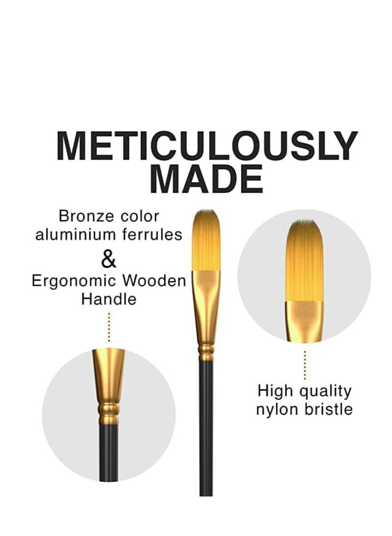O8.design,Artist Paint Brushes Set,12 Pcs Drawing Brushes for Watercolor Acrylic Painting Nail Art, Body Painting, Face Paint, Rock, Gouache Oil Paint & Fabric Paint with Paint Palette Great For Kids and Adults - Image 4