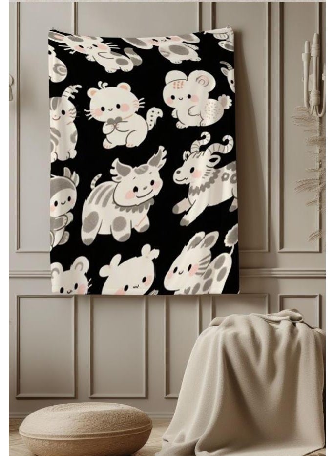 عام بطانية رقيقة من الفانيلا الكرتونية للأطفال أو الطلاب (دافئة ومريحة ومناسبة للنوم والألعاب) 100 سم * 150 سم - 1092 - Image 4